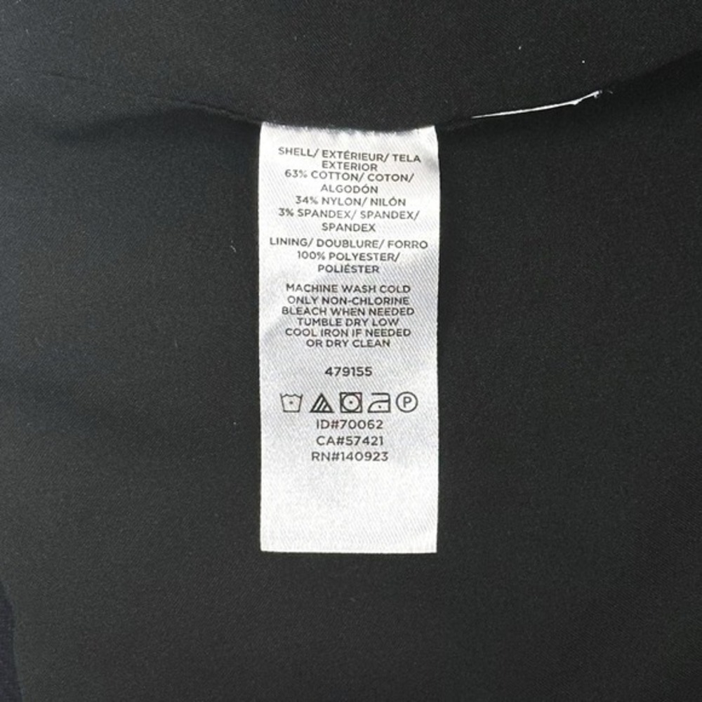 LOFT One Button Blazer Size 2 Black Cotton Blend Classic Tailored Career Office - Picture 9 of 9